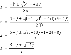 (5-j+/-sqrt(-2j))/2