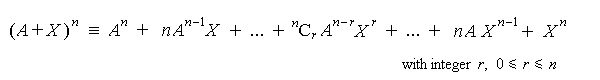 Binomial Expansion of (A + X)^n