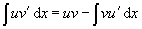 int(u*v') = uv - int(v*u')