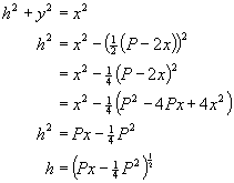 Use Pythagoras to get height