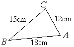 Sketch of triangle ABC