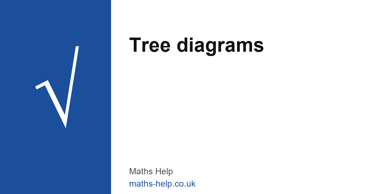 Log Tree Math 3 Tree Diagrams — GCSE Maths — Maths Help